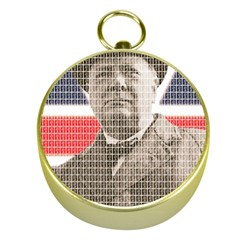 Winston Churchill Gold Compasses by cocksoupart