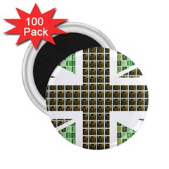 Green Flag 2 25  Magnets (100 Pack)  by cocksoupart