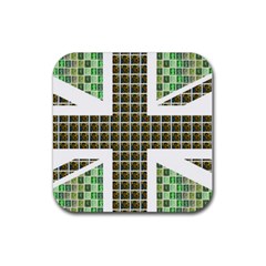 Green Flag Rubber Coaster (square) 