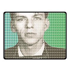 Sinatra Mug Shot Double Sided Fleece Blanket (small)  by cocksoupart