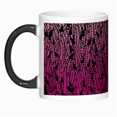 Pink Ombre Feather Pattern, Black, Morph Mug by Zandiepants