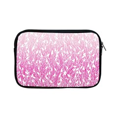 Pink Ombre Feather Pattern, White, Apple Ipad Mini Zipper Case by Zandiepants