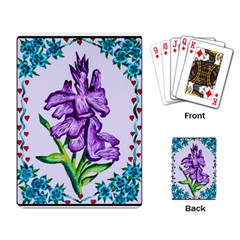 Hearts And Flowers Playing Cards Single Design