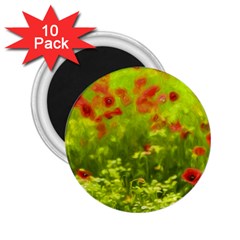 Poppy I 2 25  Magnets (10 Pack)  by colorfulartwork