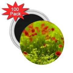 Poppy I 2 25  Magnets (100 Pack)  by colorfulartwork