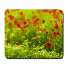 Poppy I Large Mousepads by colorfulartwork