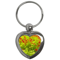 Poppy I Key Chains (heart)  by colorfulartwork