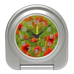 Poppy Ii - Wonderful Summer Feelings Travel Alarm Clocks by colorfulartwork