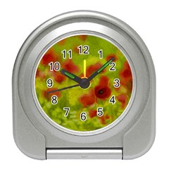 Poppy Iii Travel Alarm Clocks by colorfulartwork