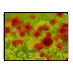 Poppy Iii Fleece Blanket (small) by colorfulartwork