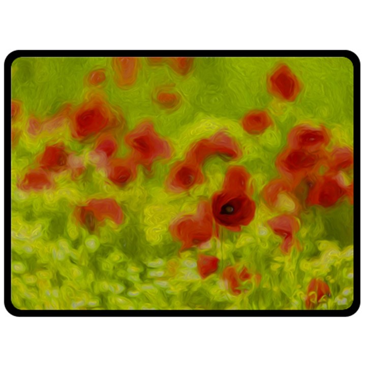 Poppy III Double Sided Fleece Blanket (Large) 