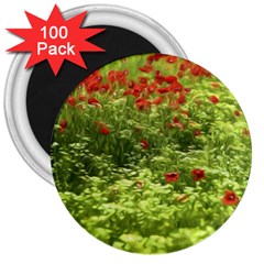 Poppy V 3  Magnets (100 Pack)