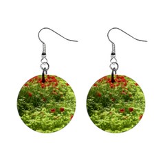 Poppy V Mini Button Earrings by colorfulartwork