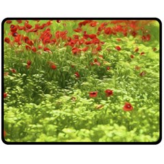 Poppy V Fleece Blanket (medium)  by colorfulartwork