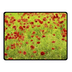 Poppy Viii Double Sided Fleece Blanket (small)  by colorfulartwork