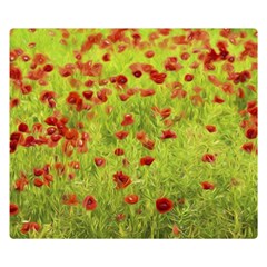 Poppy Viii Double Sided Flano Blanket (small)  by colorfulartwork