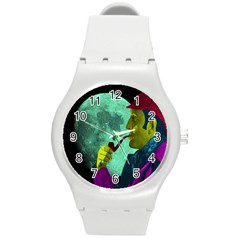 Sherlock Holmes Round Plastic Sport Watch (m) by icarusismartdesigns