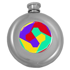 Colorful Misc Shapes                                                  			hip Flask (5 Oz) by LalyLauraFLM