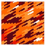 Brown orange shapes                                                    Satin Scarf Front