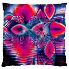 Cosmic Heart Of Fire, Abstract Crystal Palace Standard Flano Cushion Case (one Side) by DianeClancy