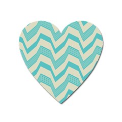 Blue Waves Pattern                                                         			magnet (heart) by LalyLauraFLM