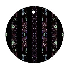 Oriental Floral Stripes Ornament (round) 