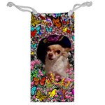 Chi Chi In Butterflies, Chihuahua Dog In Cute Hat Jewelry Bags Back