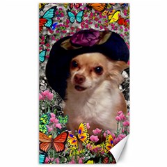 Chi Chi In Butterflies, Chihuahua Dog In Cute Hat Canvas 40  X 72   by DianeClancy