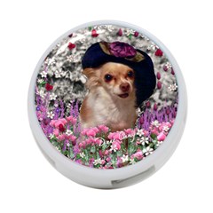 Chi Chi In Flowers, Chihuahua Puppy In Cute Hat 4-port Usb Hub (one Side) by DianeClancy