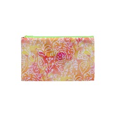 Sunny Floral Watercolor Cosmetic Bag (xs) by KirstenStar