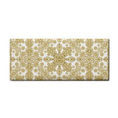 Golden Floral Boho Chic Hand Towel by dflcprints