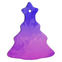 Ombre Purple Pink Christmas Tree Ornament (2 Sides) by BrightVibesDesign