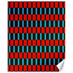 Black Red Rectangles Pattern                                                          			canvas 16  X 20  by LalyLauraFLM