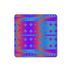 Triangles Gradient                                                             			magnet (square) by LalyLauraFLM