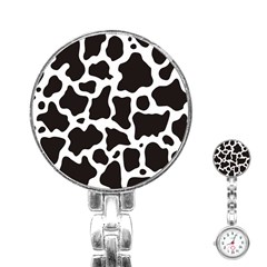 Cow Pattern Stainless Steel Nurses Watch