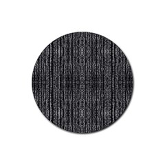 Dark Grunge Texture Rubber Round Coaster (4 Pack)  by dflcprints