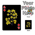 Sunflowers Over Black Playing Cards 54 Designs  Front - DiamondA