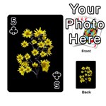 Sunflowers Over Black Playing Cards 54 Designs  Front - Club5