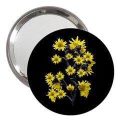 Sunflowers Over Black 3  Handbag Mirrors by dflcprints