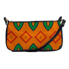 Rhombus And Leaves                                                                			shoulder Clutch Bag by LalyLauraFLM