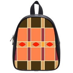 Shapes And Stripes                                                                 			school Bag (small) by LalyLauraFLM