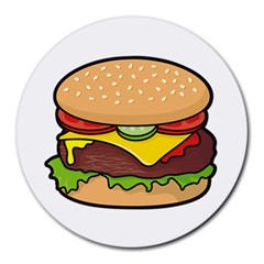 Cheeseburger Round Mousepads by sifis