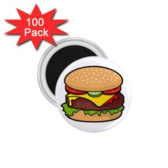 Cheeseburger 1 75  Magnets (100 Pack)  by sifis