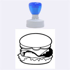 Cheeseburger Rubber Round Stamps (large) by sifis