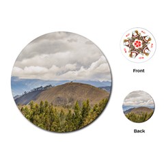 Ecuadorian Landscape At Chimborazo Province Playing Cards (round)  by dflcprints