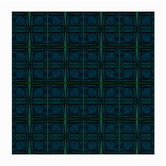 Dark Blue Teal Mod Circles Medium Glasses Cloth (2-Side)