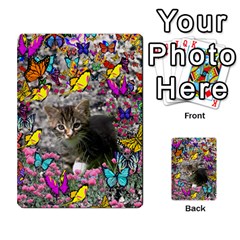 Emma In Butterflies I, Gray Tabby Kitten Multi-purpose Cards (rectangle)  by DianeClancy