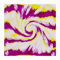 Tie Dye Pink Yellow Swirl Abstract Medium Glasses Cloth by BrightVibesDesign