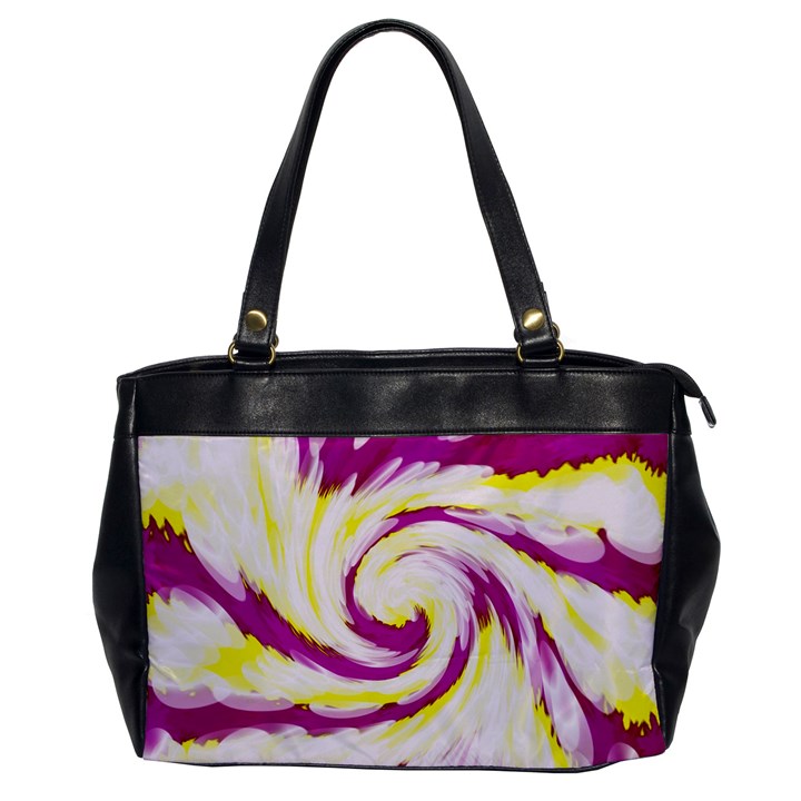 Tie Dye Pink Yellow Swirl Abstract Office Handbags