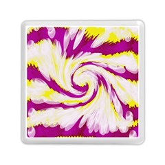 Tie Dye Pink Yellow Abstract Swirl Memory Card Reader (square) 